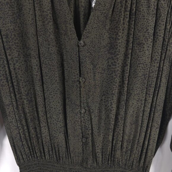 NWT Rails JASMINE OLIVE SPECKLED Smocked Waist Mini Fall Dress Size MEDIUM - Picture 10 of 16